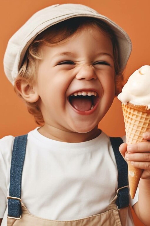 Dekoration Kind mit Eis